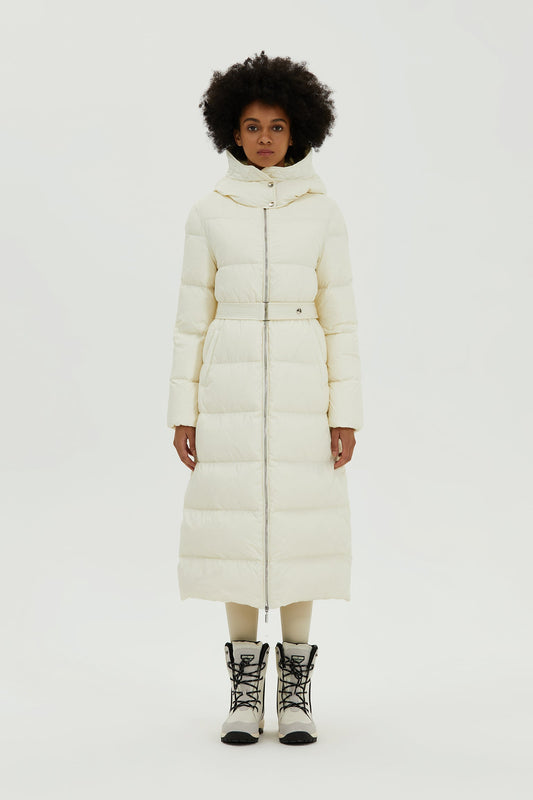 Bonnie Long Down Jacket with Belt