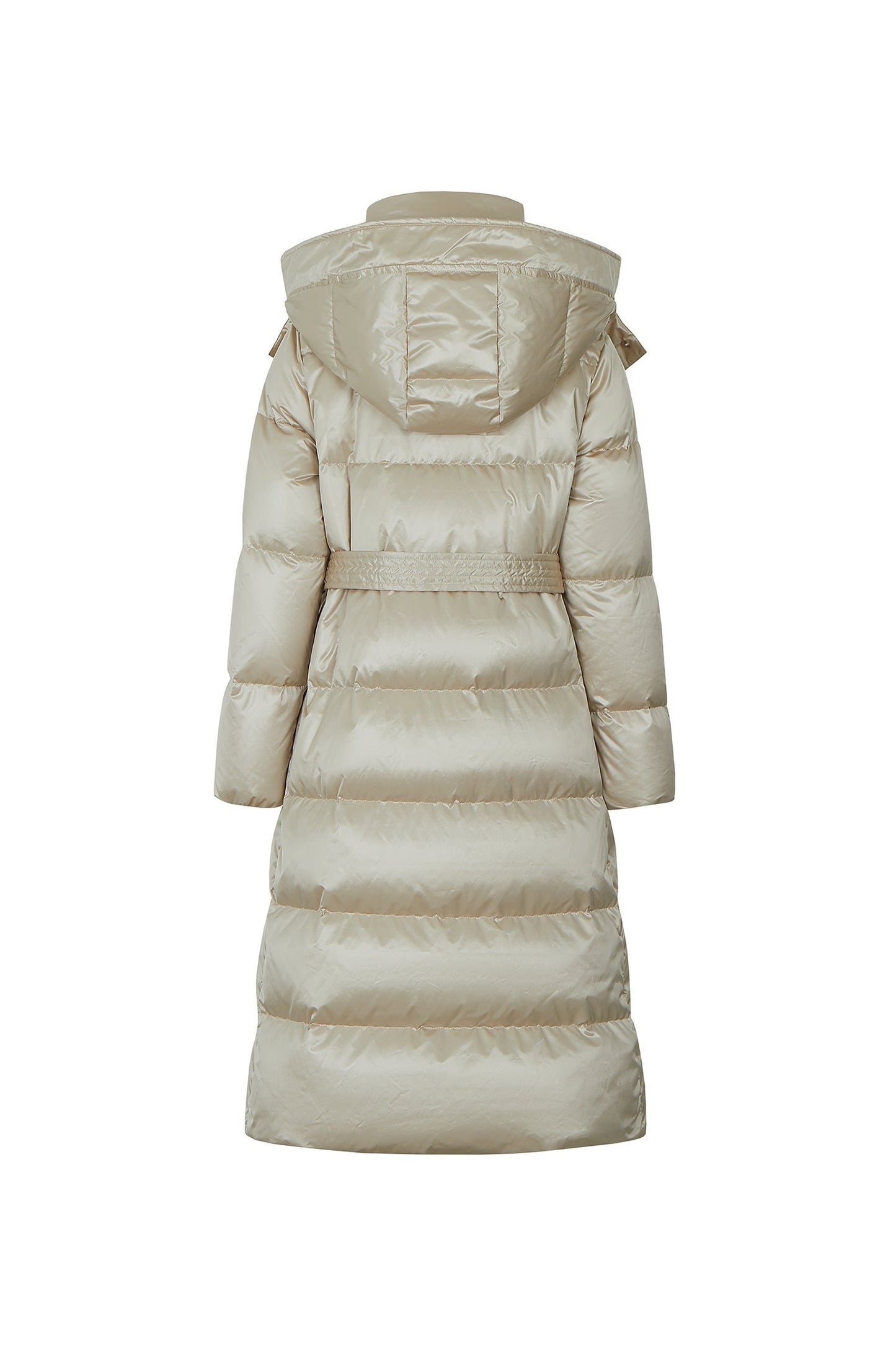 Nicole Long Down Jacket with Belt